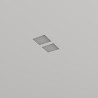 PORTAFARETTO SLIM DA INCASSO IN GESSO CERAMICO PER 2 GU10 CON DIFFUSORE COMPLETO DI PORTALAMPADE E MOLLA FERMA FARETTO 22X12XH9