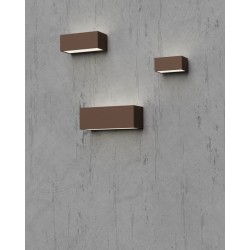 APPLIQUE DA ESTERNO 1P65 IN ALLUMINIO 2CCT 30XH12XP10,8CMCORTEN 36W 4100 LUMEN