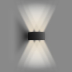 APPLIQUE DA ESTERNO IN ALLUMNIO IP54 CCT L16XH8XP4CMUP & DOWN BIANCO 6W
