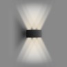 APPLIQUE DA ESTERNO IN ALLUMNIO IP54 CCT L16XH8XP4CMUP & DOWN NERO  6W