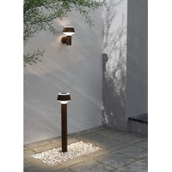 APPLIQUE DA ESTERNO IP54 IN ALLUMINIO E ACRILICO PER 1 G9 CORTEN 25X15CM