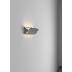 APPLIQUE IN ALLUMINIO BIANCO CON LUCE ORIENTABILE 31X8 CM SPESSORE 5CM Lm1300  10W CCT