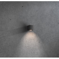 APPLIQUE IN ALLUMINIO IP54 PER 1 GU10  LUCE SOLO SOTTO COLORE ANTRACITE