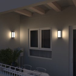 LAMPADA A PARETE  IN ALLUMINIO ANTRACITE IP65 X 1 E27 25X11CM