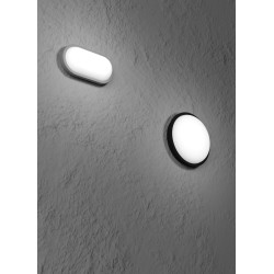 Palio rotonda 15W - PLAFONIERA ROTONDA IN TERMOPLASTICA BIANCA IP65 3*CCT 16X5,5CM 15W 1900 LUMEN