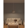 LAMPADARIO IN METALLO X 1 E27 COLORE SABBIA 16X23CM