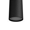 NS PENDENTE IN ALLUMINIO NERO 30CM DIAMETRO 5,5CM ATTACCO GU10 COMPLETO DI COPPA NERA E CAVO GOMMATO NERO 2MT