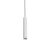 PENDENTE IN GESSO CERAMICO VERNICIABILE DALLA FORMA CILINDRICA 40CM COMPLETO DI PORTA LAMPADA GU10,MOLLA BIANCA,FILO DA 1,5MT E