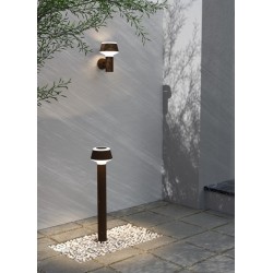 PALO DA ESTERNO IP54 IN ALLUMINIO PER 1 E27 BIANCO 16X70CM