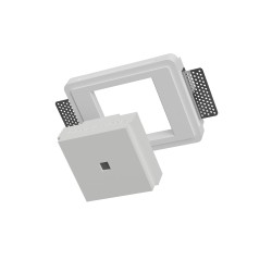 PUNTO LUCE DA INCASSO IN GESSO CERAMICO CON LED BRIDGELUX  10X10 H7 COMPLETO DI BASE 3CCT