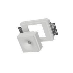 PUNTE LUCE DA INCASSO IN GESSO CERAMICO CON LED BRIDGELUX 10X10 H7 COMPLETO DI BASE - 3CCT