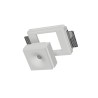 PUNTE LUCE 3W DA INCASSO IN GESSO CERAMICO CON LED BRIDGELUX 10X10 H7 COMPLETO DI BASE - 3CCT
