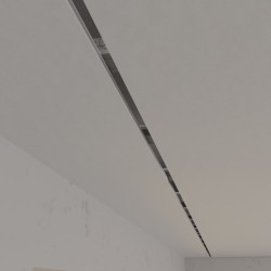 Boreale 1Mt - BINARIO IN ALLUMINIO AD INCASSO PER STRIP LED E FILO TENDA DA 1MT Peso a 1 metro : 6kg