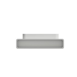 APPLIQUE IN GESSO CERAMICO 18,3X 18,5 CM SPESSORE 6,2 COMPLETO DI PORTALAMPADA R7S