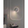 LAMPADA A PARETE CON SPOT ORIENTABILE NERO 6W CCT 13CM