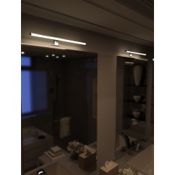 LAMPADA DA BAGNO IN POLICARBONATO NERO 8W 640LM 4000K IP44 50CM