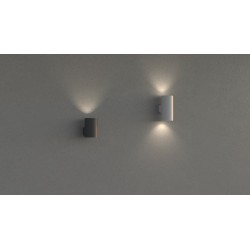 APPLIQUE DA ESTERNO IN TERMOPLASTICA NERO  IP65 UP&DOWN 2X8W 1960LM CCT 16X7,8X10CM