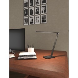 LAMPADA DA TAVOLO IN ALLUMINIO NERA CCT 18X39X33CM