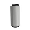 LAMPADA ROTONDA A PARETE IN GESSO RIGATA, ATTACCO X2 GU10 , IN ACCOPPIATA X2 GHIERE SPORGENTI