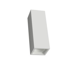 APPLIQUE A PARETE IN GESSO CERAMICO CUBO DOPPIA EMISSIONE X 2 GU10 21X7,5 CM