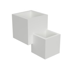 APPLIQUE A PARETE IN GESSO CERAMICO DOPPIO CUBO X 2 G9