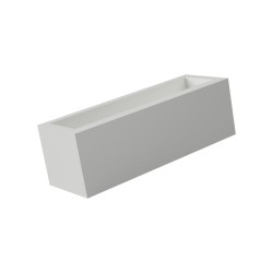APPLIQUE A PARETE IN GESSO CERAMICO RETTANGOLARE X 1 E14 CON DIFFUSORE SOLO SOTTO