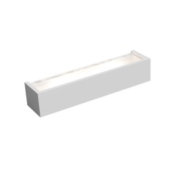 APPLIQUE A PARETE IN GESSO CERAMICO RETTANGOLARE X 2 E14 CON DIFFUSORE SOLO SOTTO