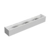 APPLIQUE A PARETE IN GESSO CERAMICO X 3 E14 RETTANGOLARE CON DIFFUSORE SOLO SOTTO