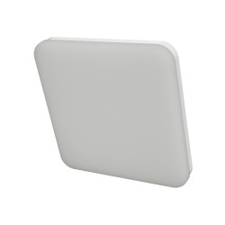 PLAFONE QUADRATO  IN TERMOPLASTICA BIANCA ED E DRIVER INTEGRATI 20W 4000K IP6519,8X19,8XH3,5CM