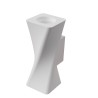 APPLIQUE IN GESSO CERAMICO  20X8 CM PROFONDITA' 10CM DOPPIA EMISSIONE COMPLETO DI PORTA LAMPADA GU10 E MOLLA BIANCA