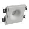 PORTAFARETTO DA INCASSO IN GESSO CERAMICO 18,5X18,5 H10,5CM COMPLETO DI PORTA LAMPADA ANTISHOCK GU10 E MOLLA X BLOCCO BIANCA CO
