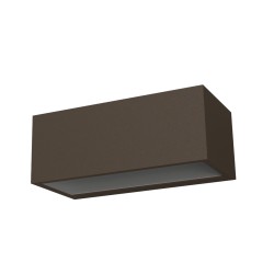 APPLIQUE DA ESTERNO 1P65 IN ALLUMINIO 2CCT 22XH10,3XH6,5CMCORTEN 20W 2150LUMEN