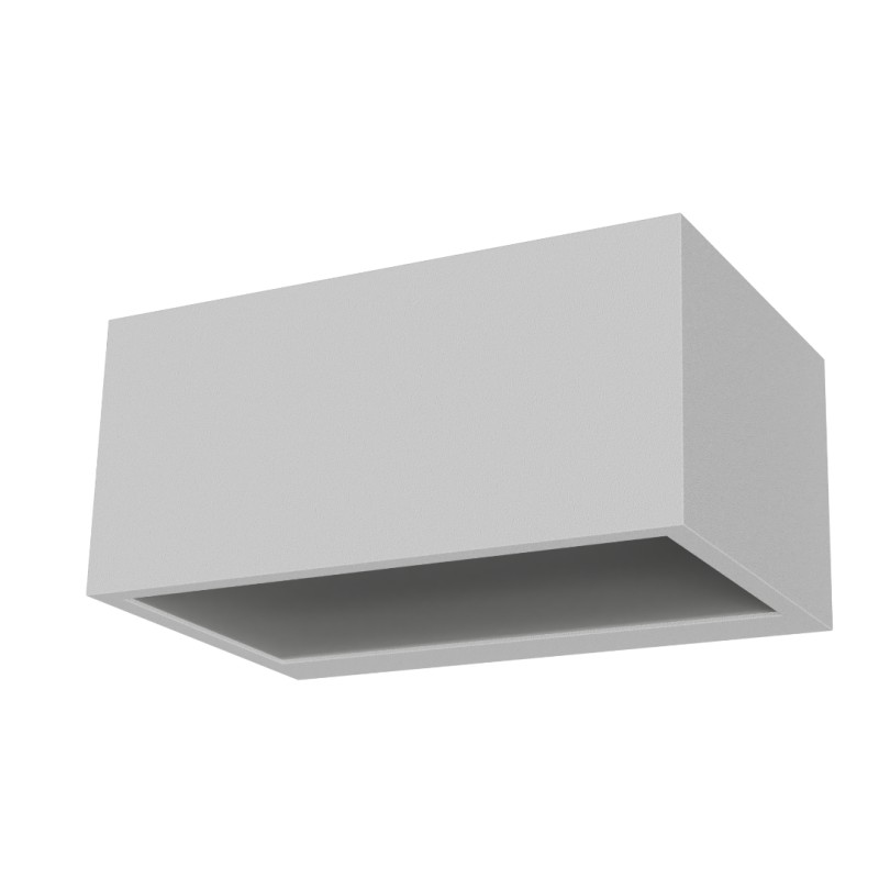 APPLIQUE DA ESTERNO 1P65 IN ALLUMINIO 2CCT 14XH9XP6,5CMBIANCO OPACO 10W 1200LUMEN