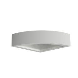 APPLIQUE IN GESSO CERAMICO ANGOLARE CON DOPPIA EMISSIONE X 1 G9 15X15X5CM