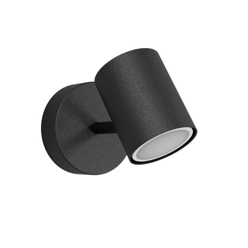 FARETTO SPOT ORIENTABILE IN ALLUMINIO NERO IP20 X 1 GU10 D.10CM  H.15CM