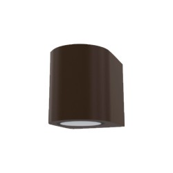 APPLIQUE IN ALLUMINIO IP54 PER 1 GU10  LUCE SOLO SOTTO COLORE CORTEN