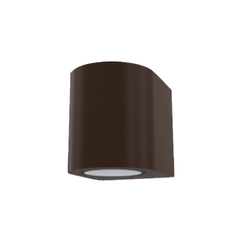 APPLIQUE IN ALLUMINIO IP54 PER 1 GU10  LUCE SOLO SOTTO COLORE CORTEN