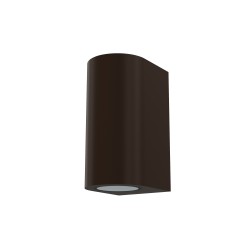 APPLIQUE IN ALLUMINIO IP54 PER 2 GU10  LUCE UP & DOWN COLORE CORTEN