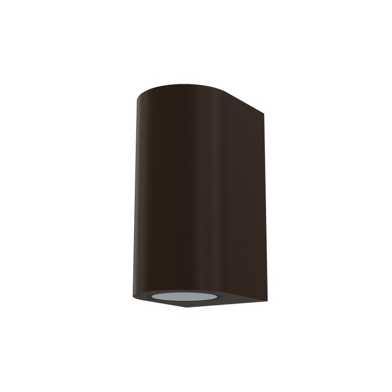 APPLIQUE IN ALLUMINIO IP54 PER 2 GU10  LUCE UP & DOWN COLORE CORTEN