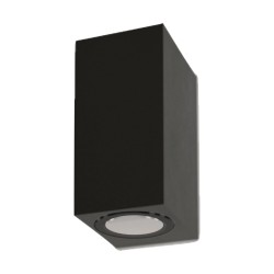 APPLIQUE IN ALLUMINIO IP54 PER 2 GU10  LUCE UP & DOWN COLOREANTRACITE