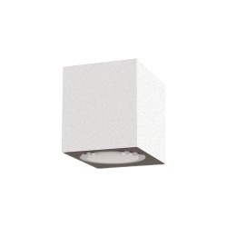 APPLIQUE IN ALLUMINIO IP54 PER 1 GU10  LUCE SOLO SOTTO COLORE BIANCO OPACO