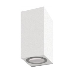 APPLIQUE IN ALLUMINIO IP54 PER 2 GU10  LUCE UP & DOWN COLOREBIANCO OPACO