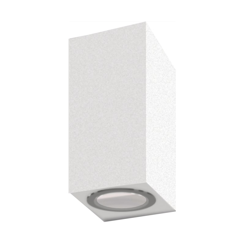 APPLIQUE IN ALLUMINIO IP54 PER 2 GU10  LUCE UP & DOWN COLOREBIANCO OPACO
