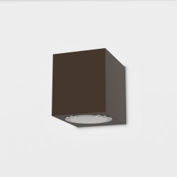 APPLIQUE IN ALLUMINIO IP54 PER 1 GU10  LUCE SOLO SOTTO COLORECORTEN