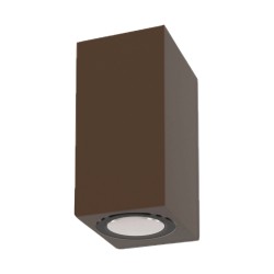 APPLIQUE IN ALLUMINIO IP54 PER 2 GU10  LUCE UP & DOWN COLORECORTEN