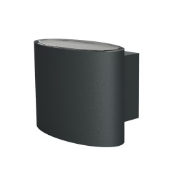 APPLIQUE DA ESTERNO IP54 2X4W 800LUMEN ANTRACITE 13X9CM CCT